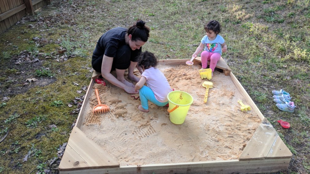 2 kids in the sandbox