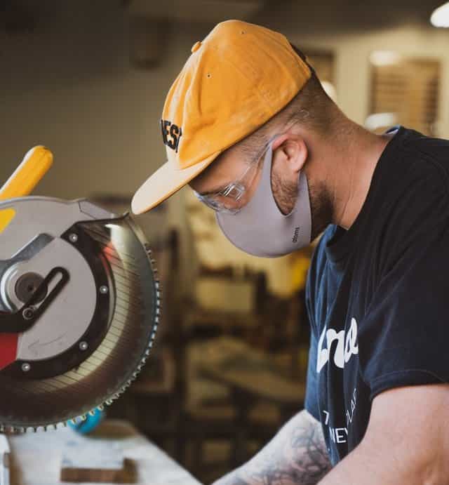 Wear a protective mask and use a well ventilated area when cutting MDF or plywood.