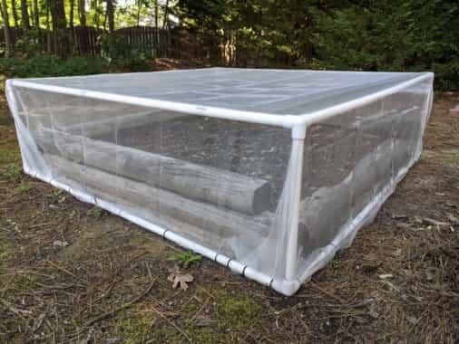 Install the cover over your garden bed to stop insects, lizards, squirrels, and bunnies!